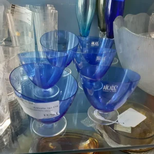 6 Bicchieri Vetro Soffiato Arcade