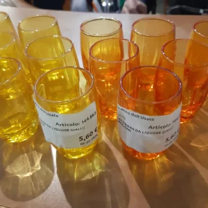 6 Bicchierini Da Liquore Gialli/arancione