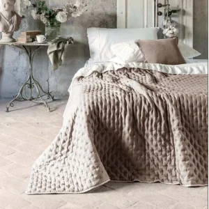 Blanc Mariclo trapuntino matrimoniale serie Bicolore reversibile tortora / beige 120 gsm