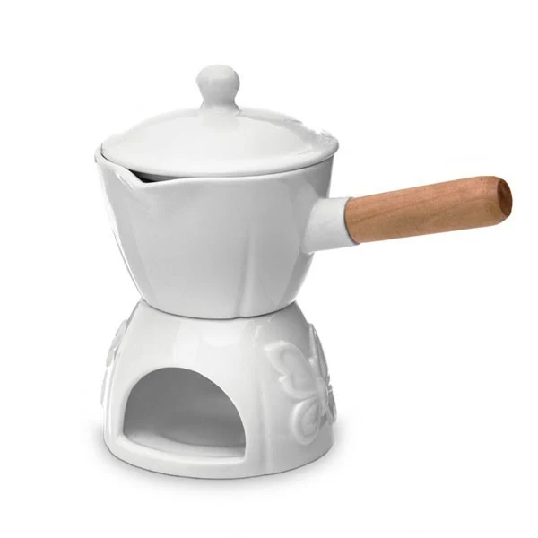 BOMBONIERE FORMA CAFFETTIERA PORCELLANA PENTOLA PER FONDUTA