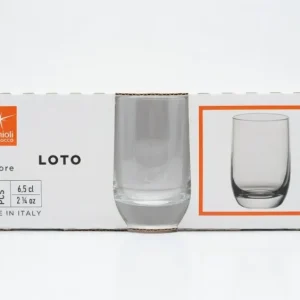 Bormioli Rocco Loto Set 3 Bicchieri Liquore 6,5 cl | Bicchierini Shot Vetro Temperato Made Italy | Design Moderno per Dige...