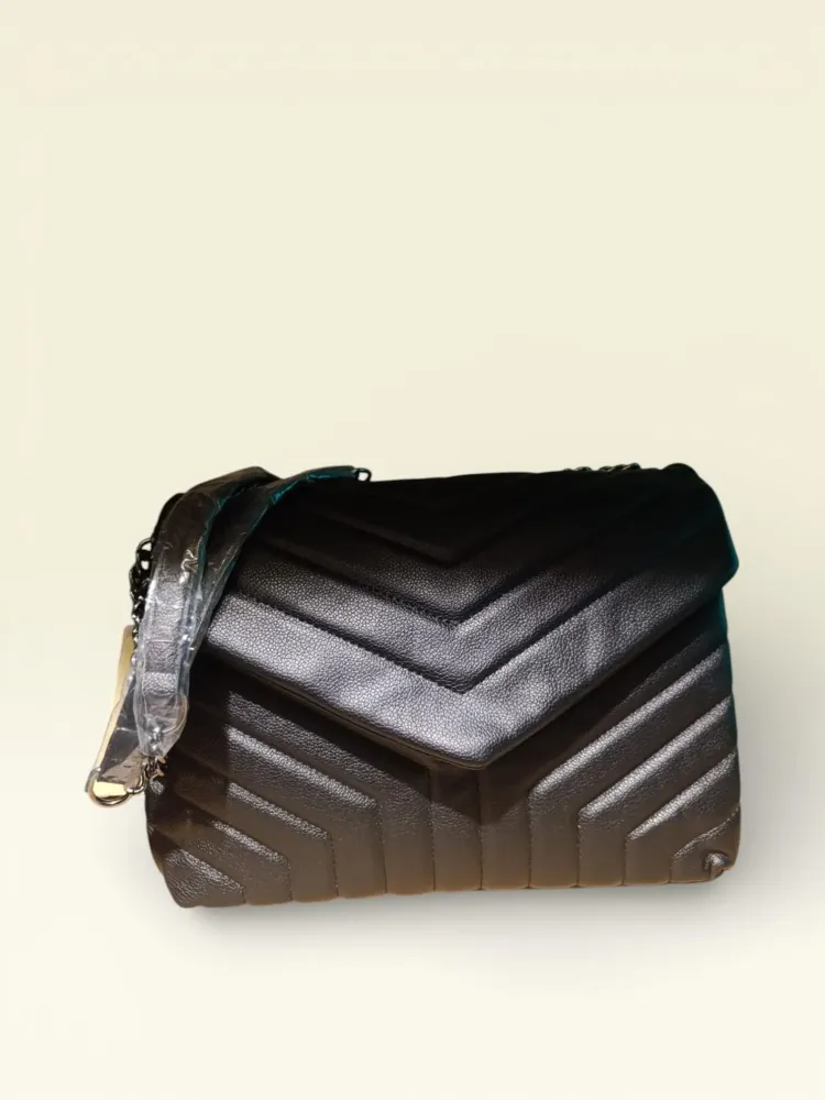 Borsa SARAH V1 Pelle Artificiale Nero con Tracolla Catena Elegante e Versatile per Ogni Occasione con Ampio Spazio Interno...