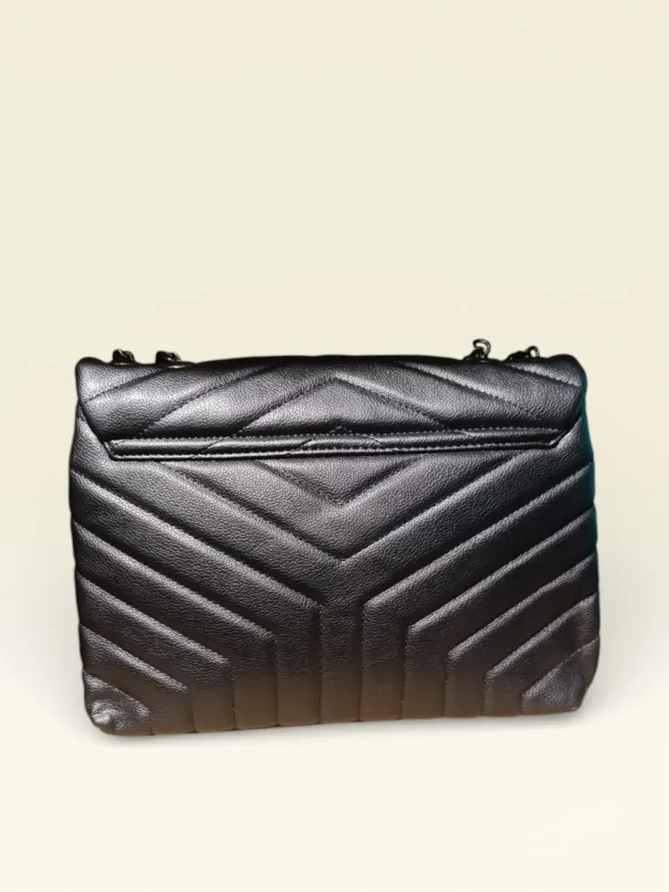 Borsa SARAH V1 Pelle Artificiale Nero con Tracolla Catena Elegante e Versatile per Ogni Occasione con Ampio Spazio Interno...