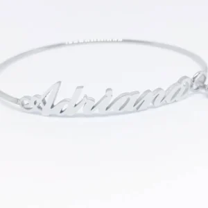 Bracciale rigido con nome Adriana acciaio inossidabile anallergico