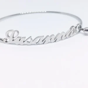 Bracciale rigido con nome Susanna acciaio inossidabile anallergico