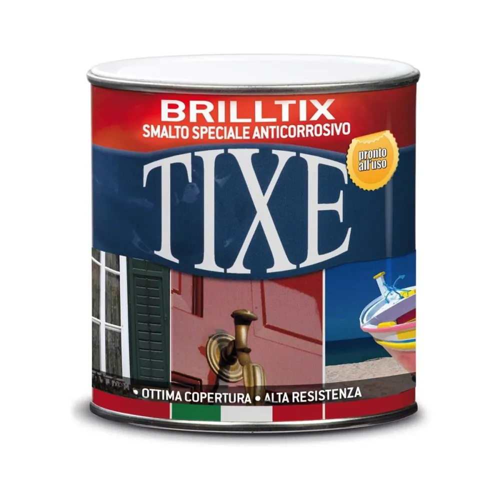 Brilltix 750ml smalto opaco base solvente colore nero diretto su ruggine