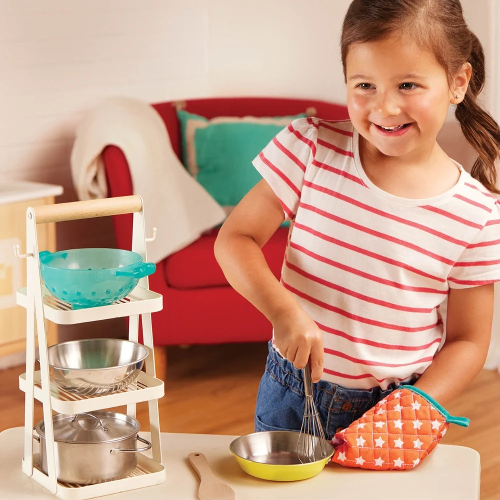 B.Toys Set di stoviglie per bambini con supporto