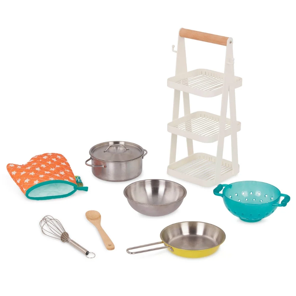 B.Toys Set di stoviglie per bambini con supporto