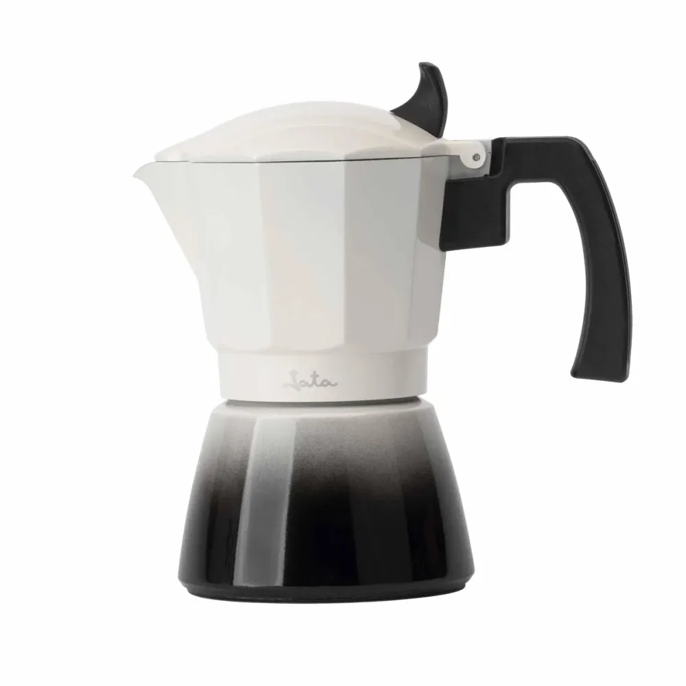 Caffettiera Italiana JATA HCAF2406 Crema Alluminio 6 Tazze