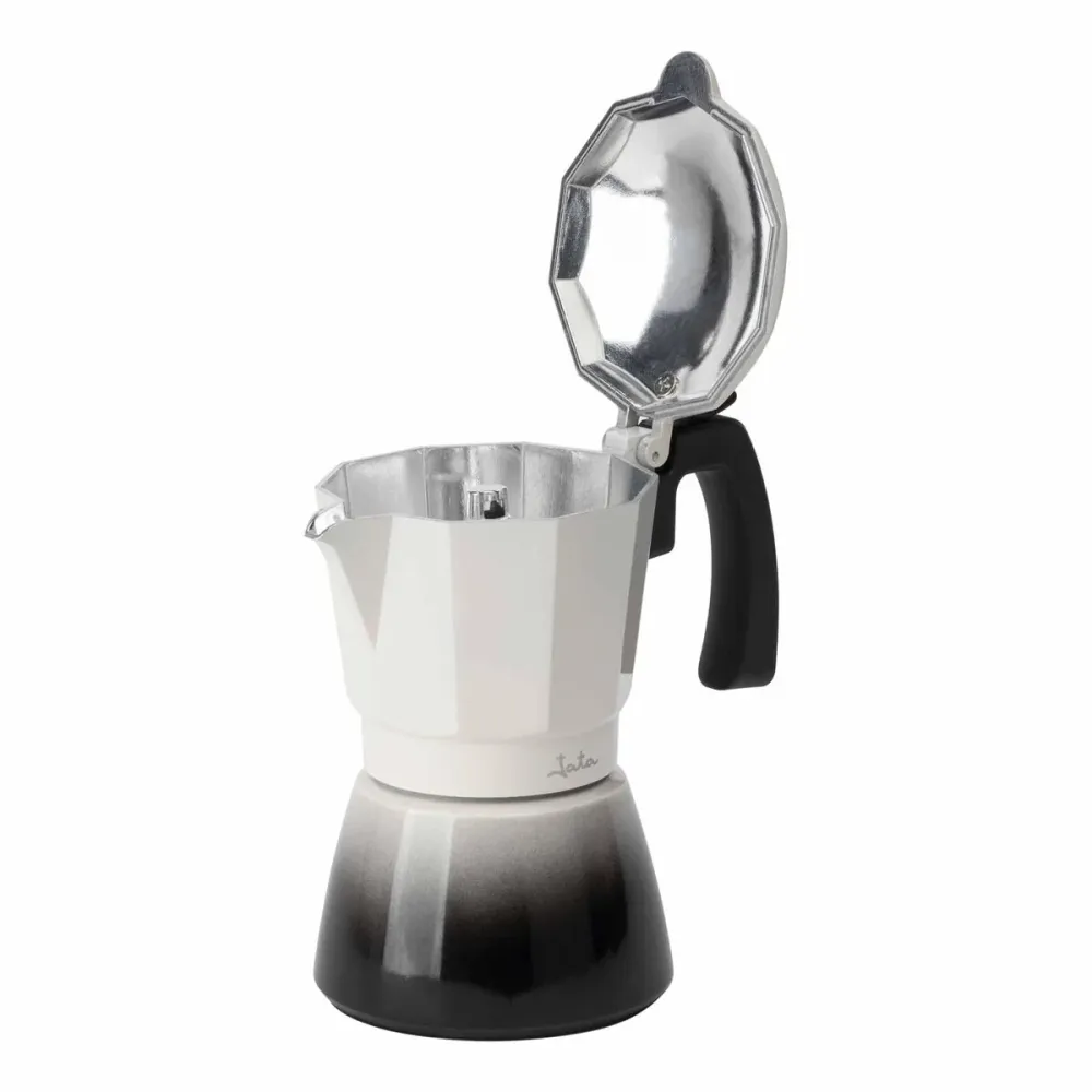 Caffettiera Italiana JATA HCAF2406 Crema Alluminio 6 Tazze