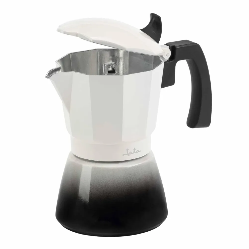 Caffettiera Italiana JATA HCAF2406 Crema Alluminio 6 Tazze