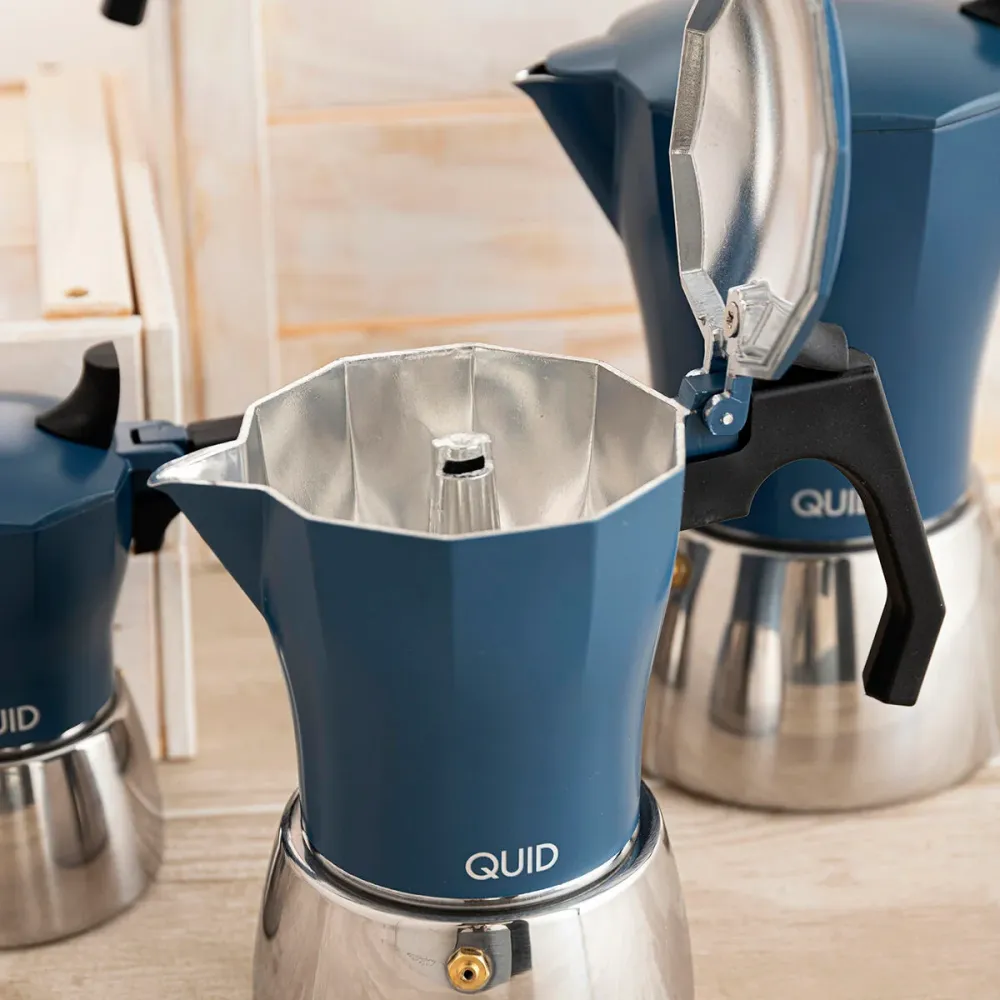 Caffettiera Italiana Quid Baltic Bianco Metallo 9 Tazze (6 Unità)