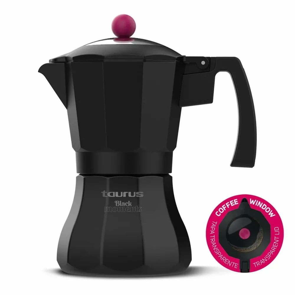 Caffettiera Italiana Taurus KCP9006I 6T Nero Alluminio 6 Tazze