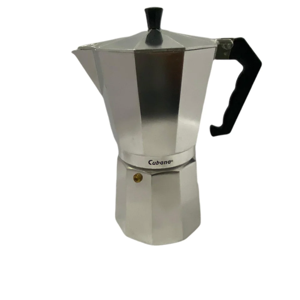 CAFFETTIERA MACCHINA PER CAFFÈ MOKA CAFFETTIERA CLASSICA CUBANA 9 TAZZE ALLUMINIO