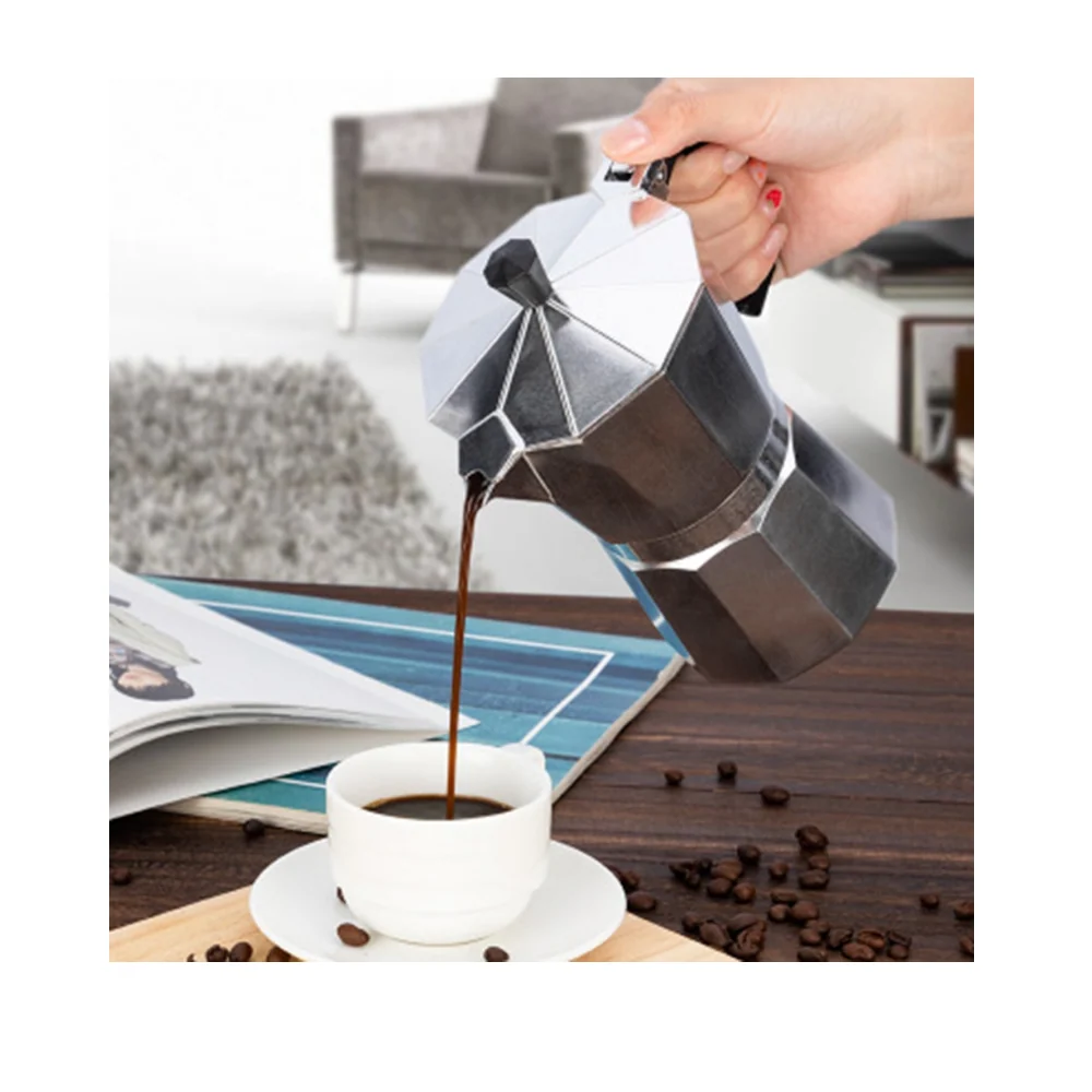 CAFFETTIERA MACCHINA PER CAFFÈ MOKA CAFFETTIERA CLASSICA CUBANA 9 TAZZE ALLUMINIO