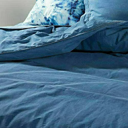 Caleffi Lenzuolo Cotone Jeans Blu Matrimoniale