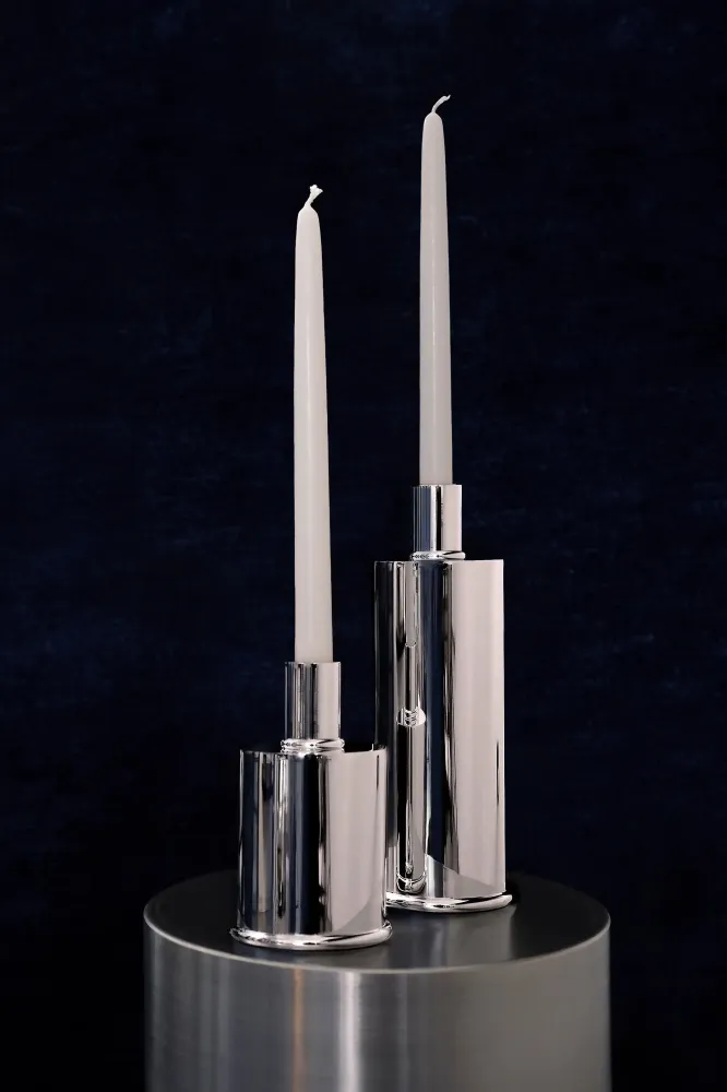 Candeliere design placcato argento elegante e raffinato