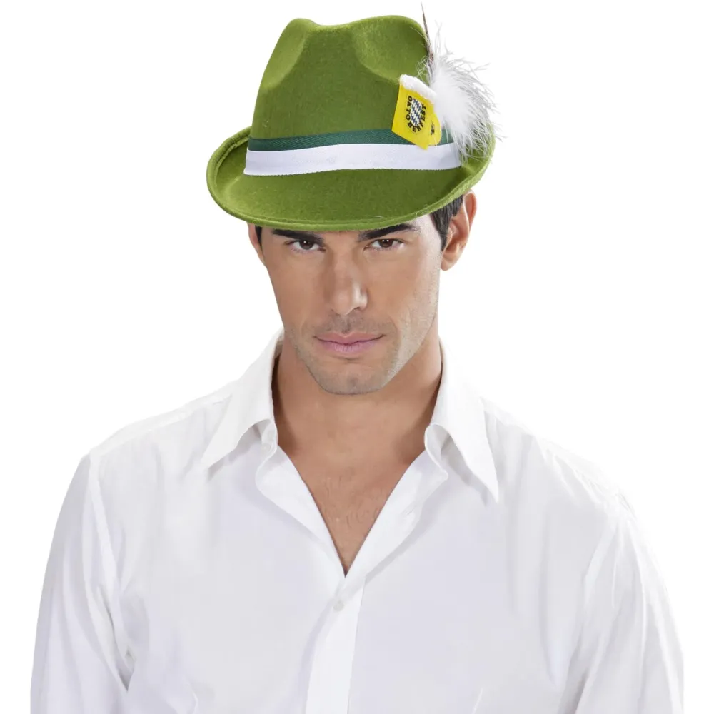 CAPPELLO BAVARESE CON PIUMA E BOCCALE
