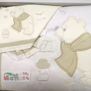 Carrozzina sfoderabile più lenzuola coordinate teddy