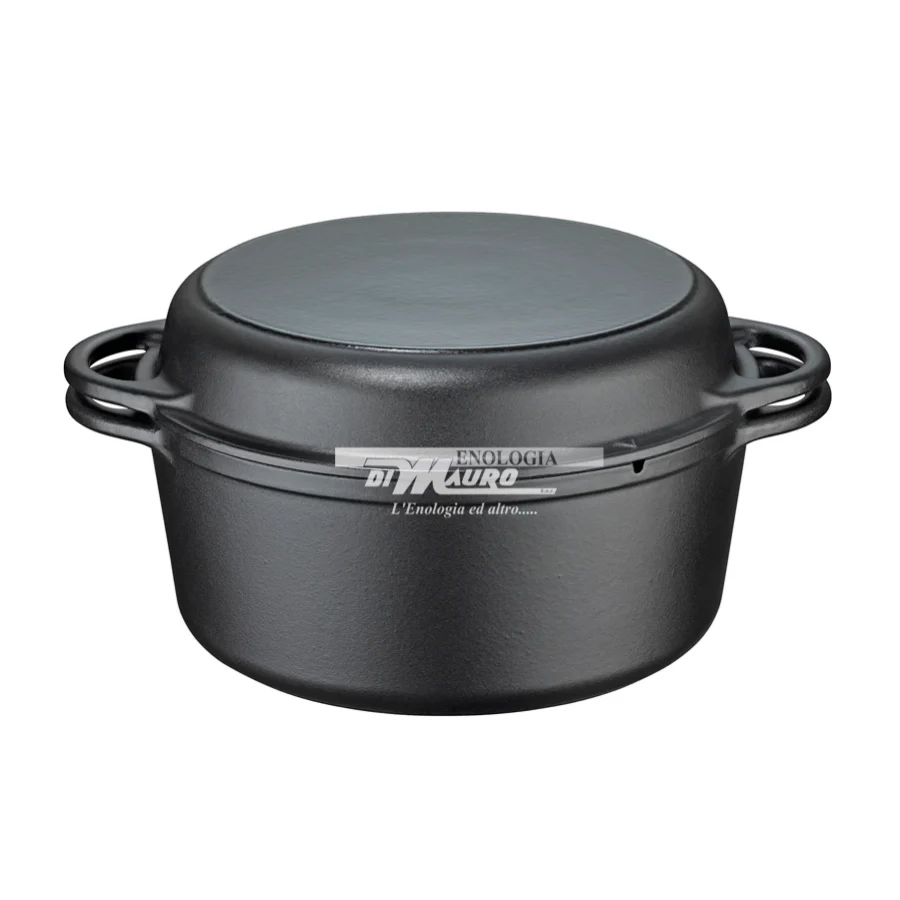 Casseruola BBQ Nero Ghisa Smaltata - Lt. 5