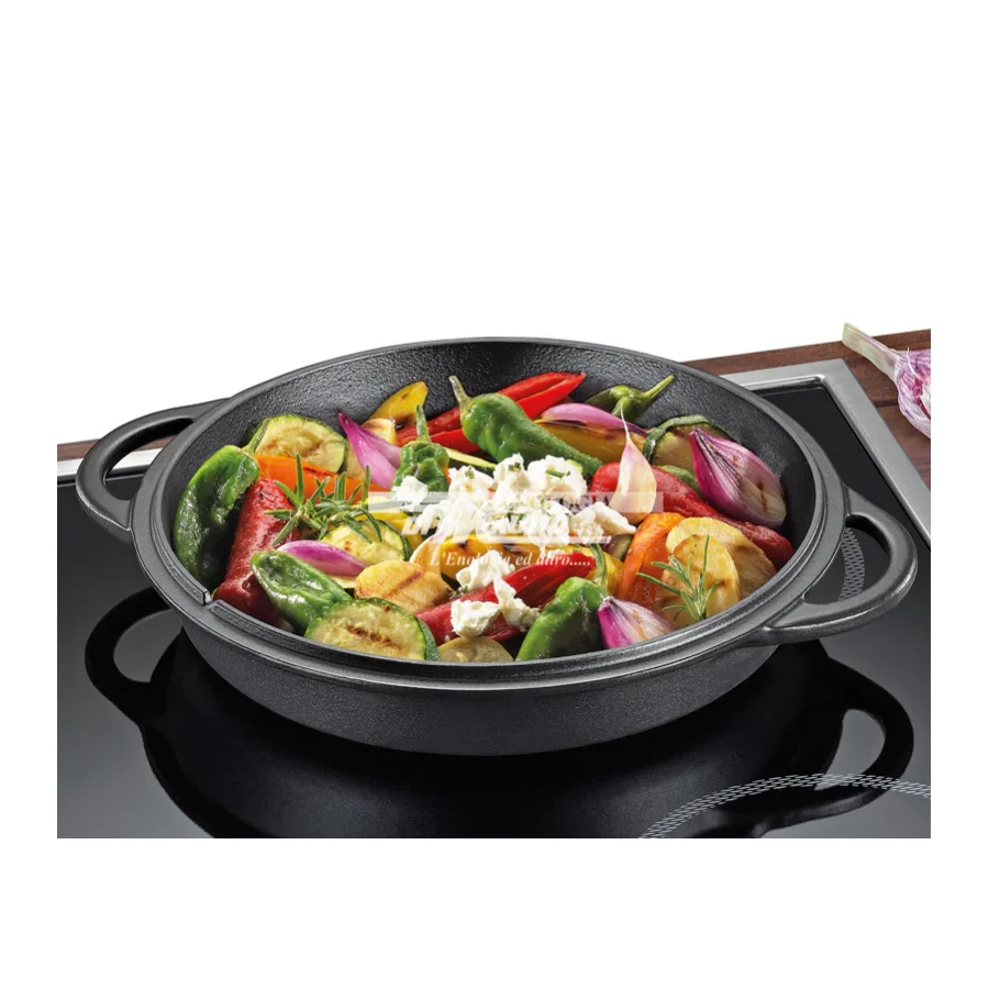 Casseruola BBQ Nero Ghisa Smaltata - Lt. 5