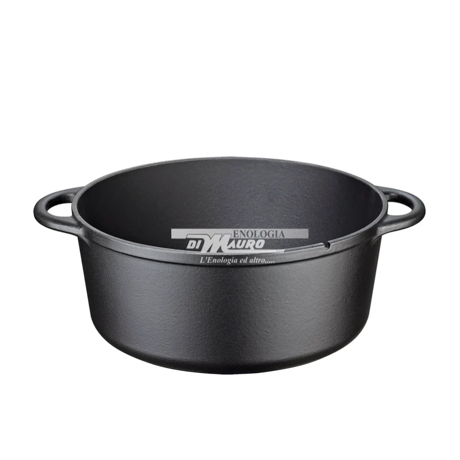 Casseruola BBQ Nero Ghisa Smaltata - Lt. 5