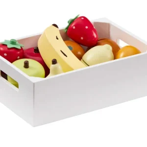 Cassetta portafrutta con frutta legno | Concetto di bambino