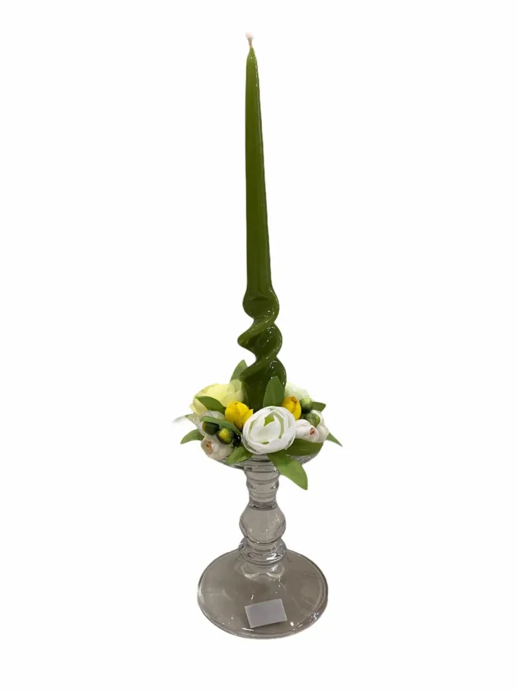 Centrotavola corona ranuncolo decorazione girocandela colori assortiti ø 12 cm