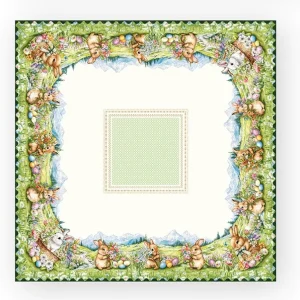 Centrotavola pasquale gobelin 100x100 cm – Dis. Pasqua 6 Vingi