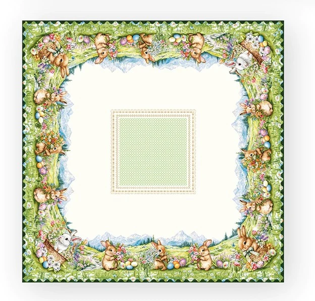 Centrotavola pasquale gobelin 100x100 cm – Dis. Pasqua 6 Vingi