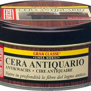 Cera Antiquario Vergine d'api e Carnauba per legno antico 200 Ml