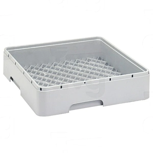 CESTO QUADRATO PLASTICA LAVAGGIO BICCHIERI CHIUSO 45X45XH10,6
