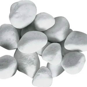 Ciottoli marmo bianco Carrara, sassi decorativi per giardini, 25-40 mm 1 kg
