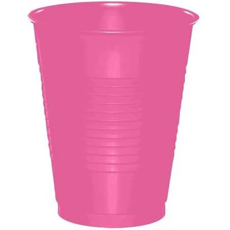 Clendy Bicchieri Riutilizzabili Fucsia 200 ml | 50 Pezzi, Bicchieri Ecologici per Feste e Party