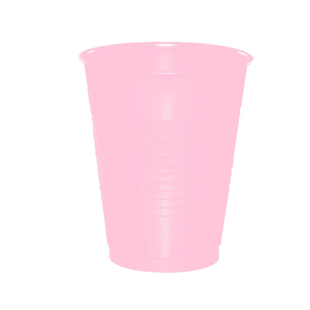 Clendy Bicchieri Riutilizzabili Rosa 200 ml | 50 Pezzi per Feste, Ecologici e Resistenti