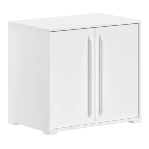 Comò SAM 2 porte per letto mezza altezza bianco