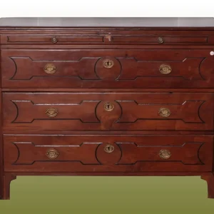 Comò tre cassetti più cassettino sottopiano massello di ciliegio del 1700