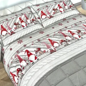 Completo letto FLANELLA matrimoniale ELFI E FUNGHETTI