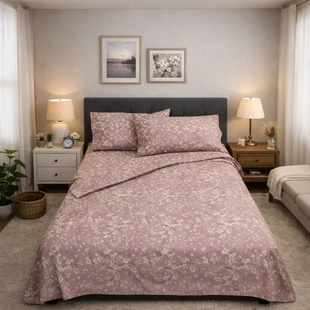 Completo letto Matrimoniale Cherry Malva
