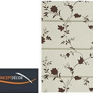 CONCEPT DECOR - TENDA PACCHETTO CON BINARIO INCLUSO COLORE GRIGIO CON FIORE 80X175