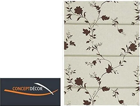 CONCEPT DECOR - TENDA PACCHETTO CON BINARIO INCLUSO COLORE GRIGIO CON FIORE 120X175