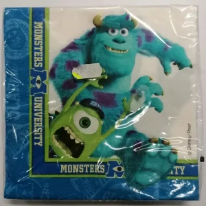 CONFEZIONE 20 TOVAGLIOLI 33X33 CM TEMA MONSTER