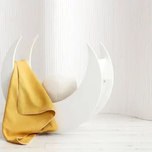 Copertina bimbo lino giallo senape