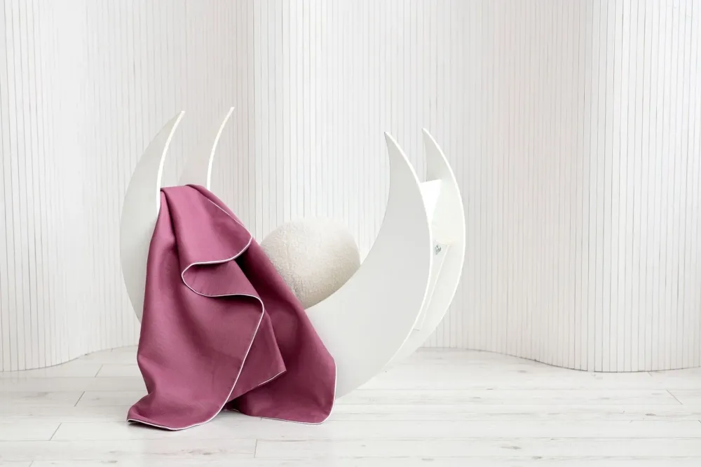 Copertina bimbo lino magenta scuro
