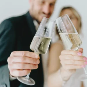 Coppia di bicchieri sposi personalizzati