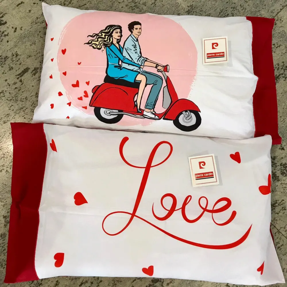 Coppia Federe Cuscino Pierre Cardin Stampa Digitale Vespa