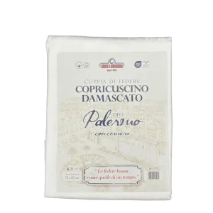 Coppia di federe damascate - Linea Lindsana