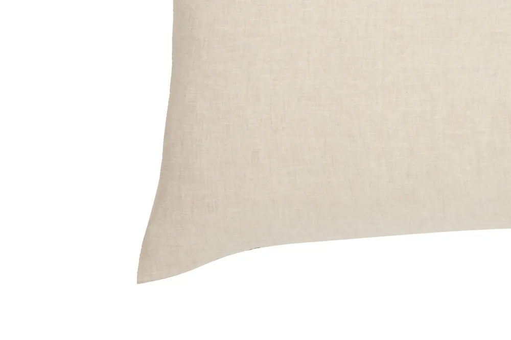 Coppia di federe puro lino stone washed Bollito