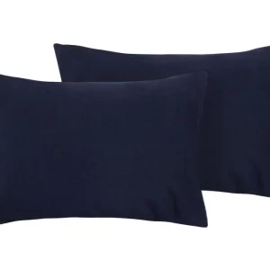 Coppia di federe puro lino stone washed Blu Notte