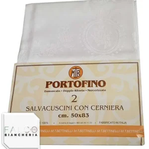 Coppia Federe Salvacuscini Damascato con Cerniera PORTOFINO